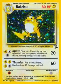 Base Set 2 Raichu Cosmos holo example